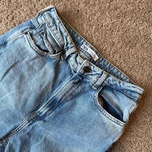 Zara Sky Blue Denim Pants